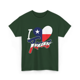 I Love Texas Texas Pride T-Shirt - Forest Green