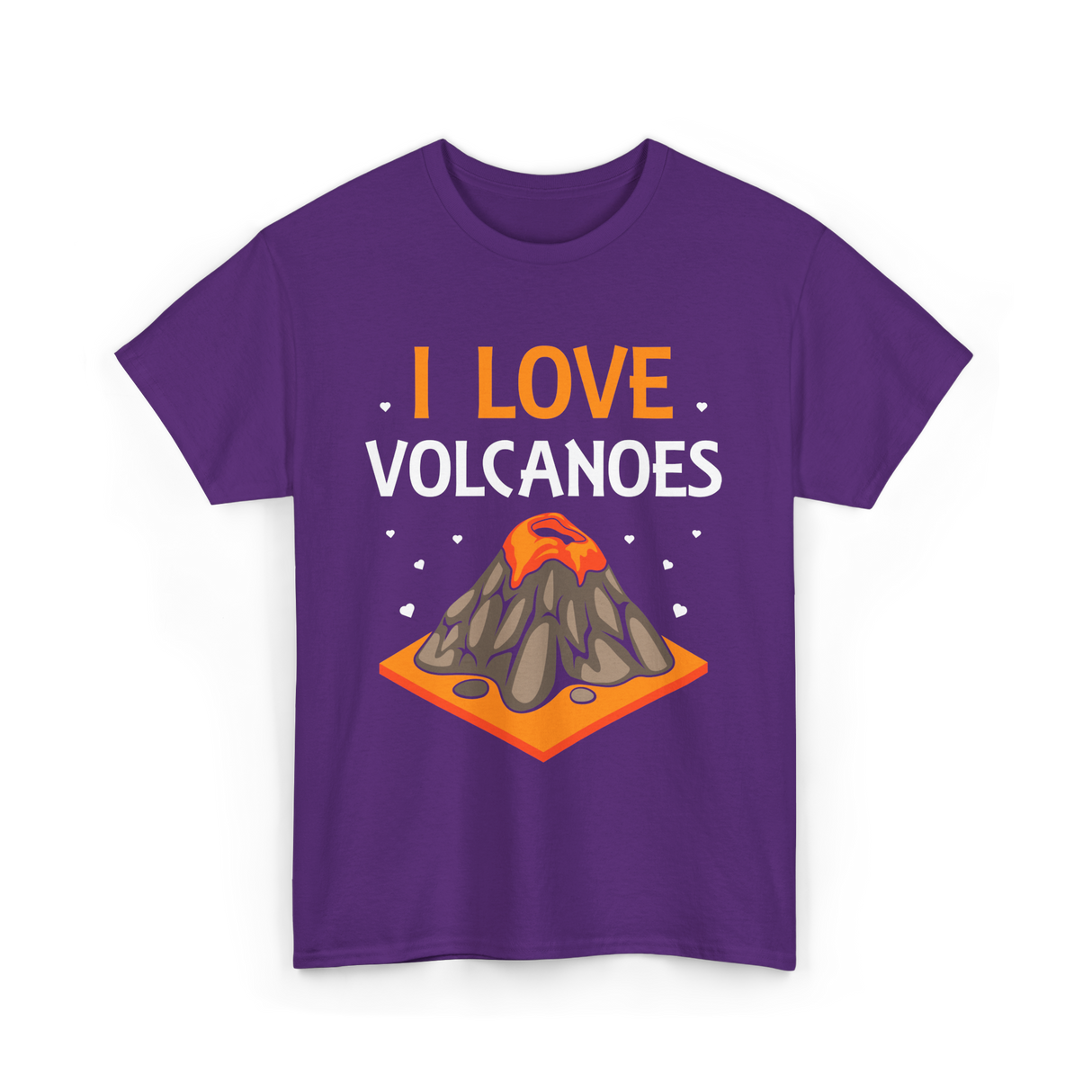 I Love Volcanoes Volcanic Lava T-Shirt - Purple