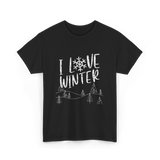 I Love Winter Wintertime Season T-Shirt - Black