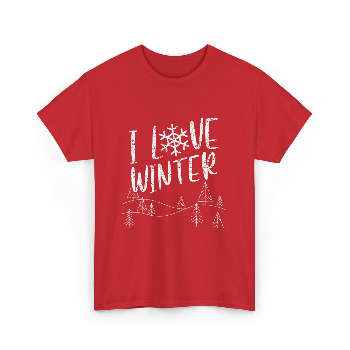 I Love Winter Wintertime Season T-Shirt - Red