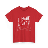 I Love Winter Wintertime Season T-Shirt - Red