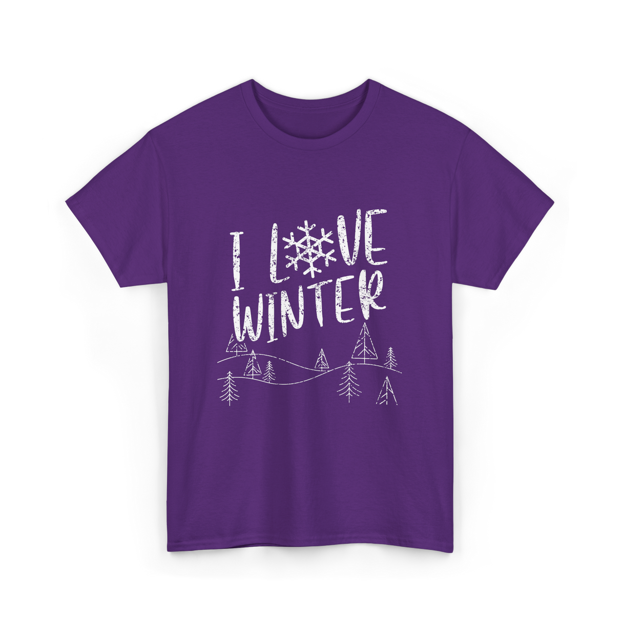 I Love Winter Wintertime Season T-Shirt - Purple