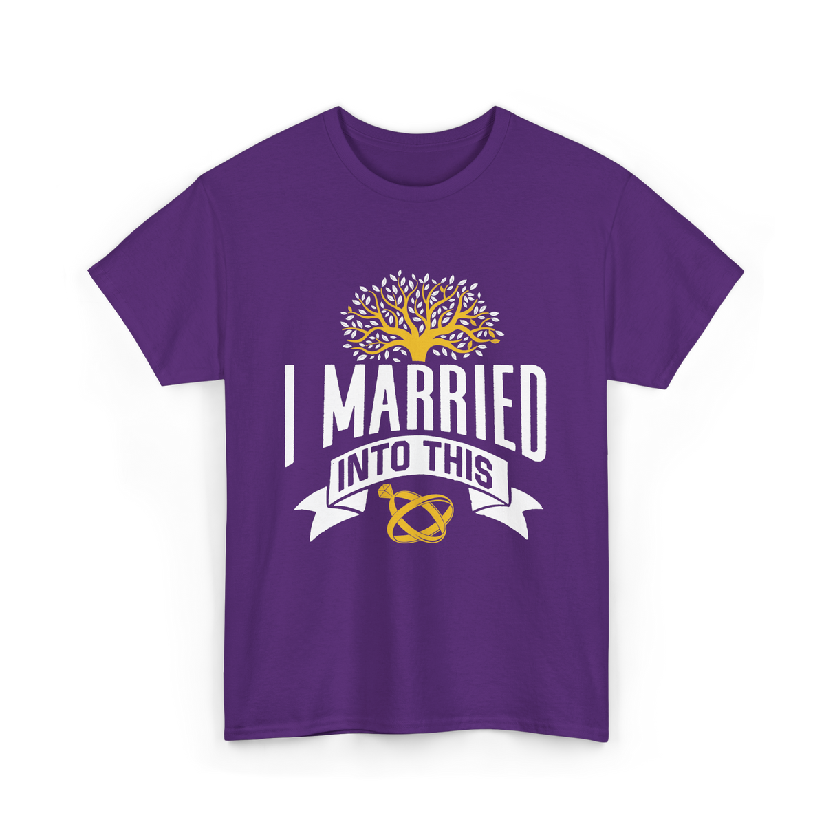 I Married Into This Family Reunion T-Shirt - Purple
