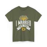 I Married Into This Family Reunion T-Shirt - Military Green