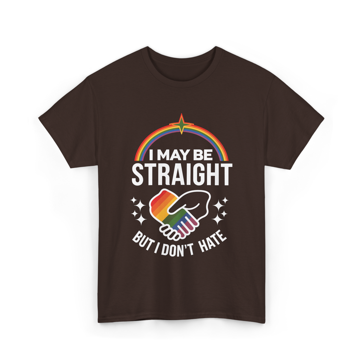 I May Be Straight LGBT Pride T-Shirt - Dark Chocolate