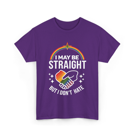 I May Be Straight LGBT Pride T-Shirt - Purple