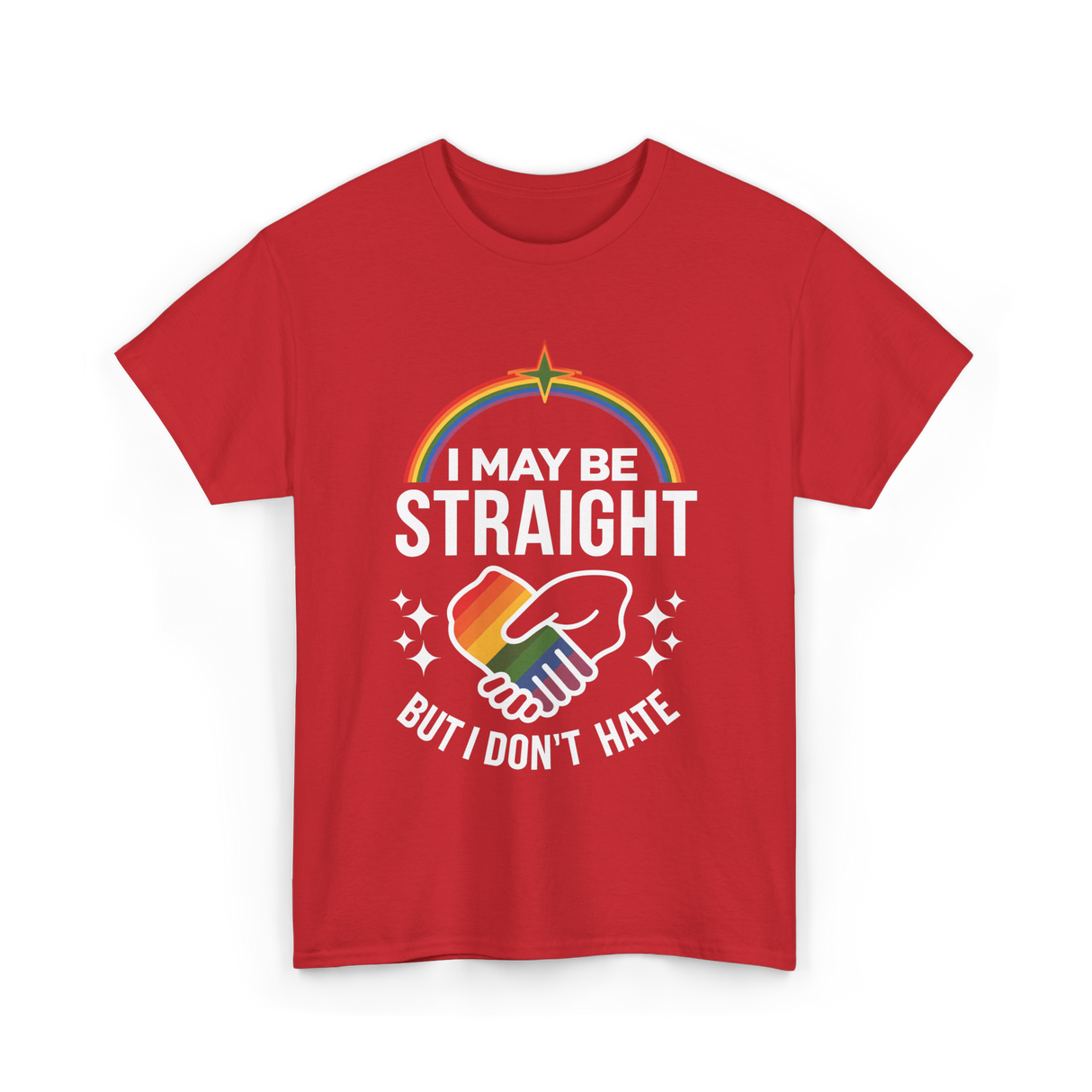 I May Be Straight LGBT Pride T-Shirt - Red