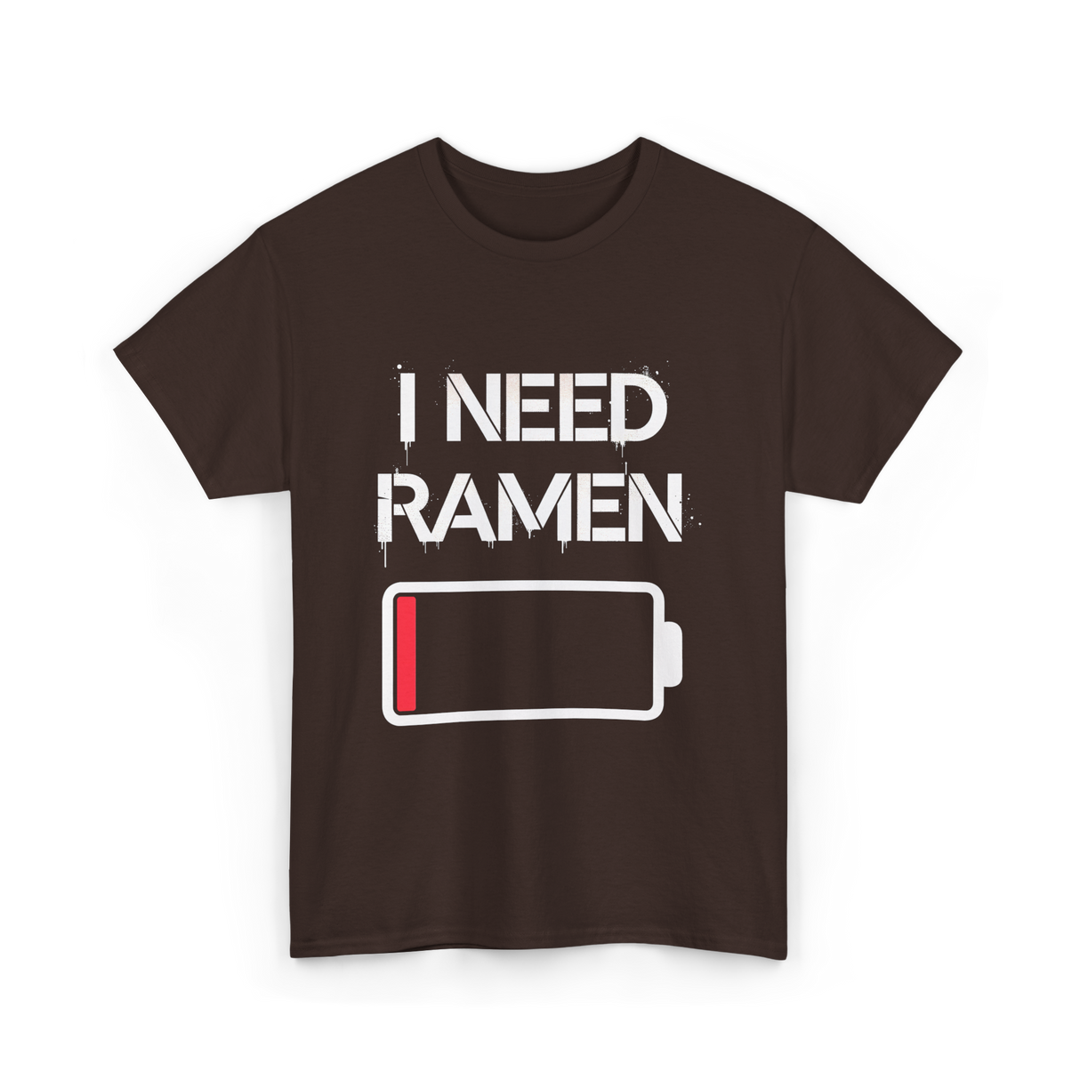 I Need Ramen Noodles T-Shirt - Dark Chocolate