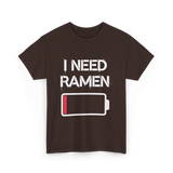 I Need Ramen Noodles T-Shirt - Dark Chocolate