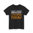 I Pooped Today Announcement Poop T-Shirt - Black