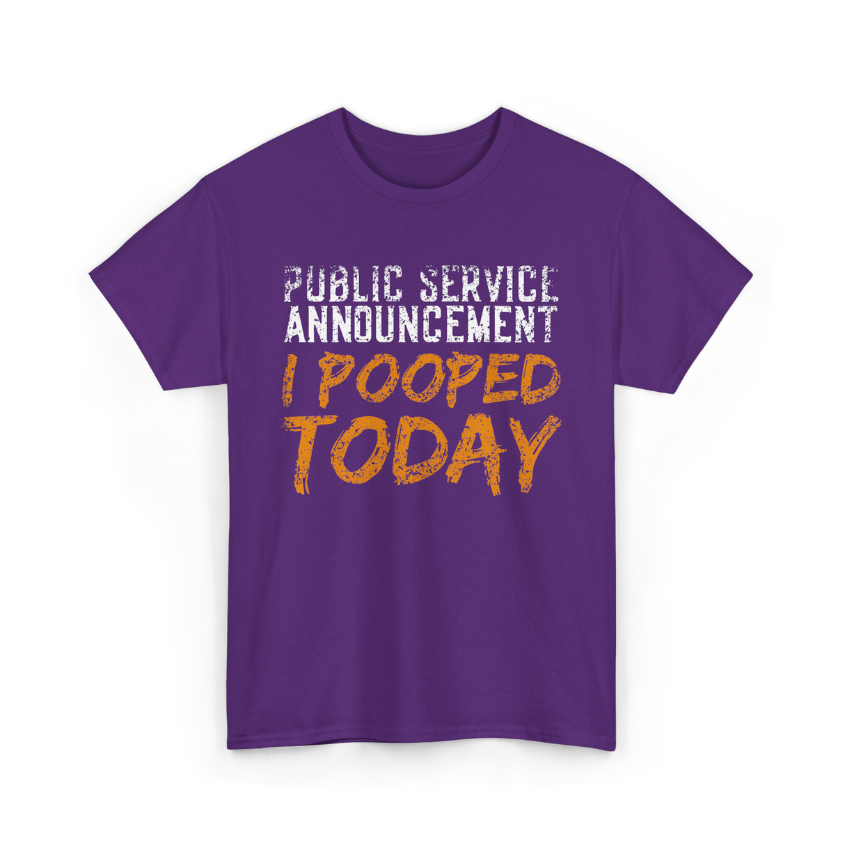 I Pooped Today Announcement Poop T-Shirt - Purple