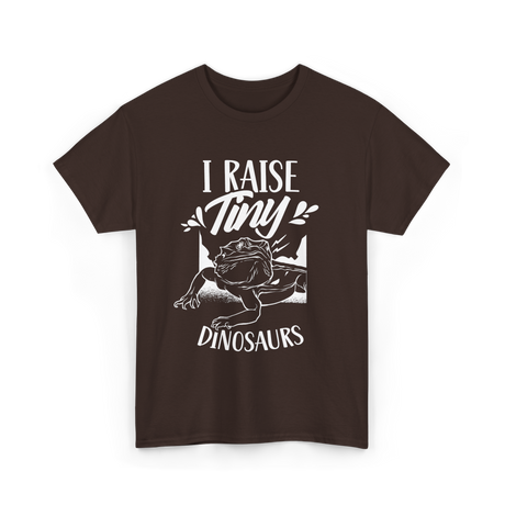 I Raise Tiny Dinosaurs Bearded Dragon T-Shirt - Dark Chocolate