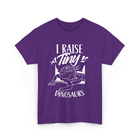 I Raise Tiny Dinosaurs Bearded Dragon T-Shirt - Purple