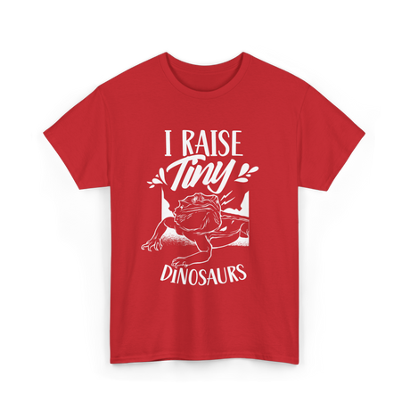 I Raise Tiny Dinosaurs Bearded Dragon T-Shirt - Red