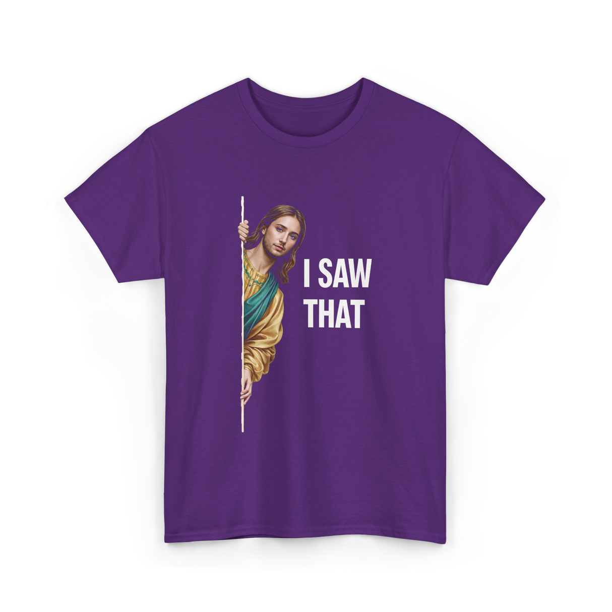 I Saw That Jesus Meme T-Shirt - Purple