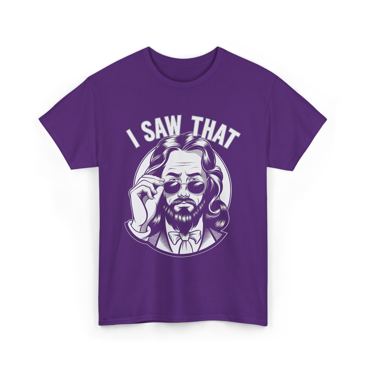 I Saw That Jesus Meme T-Shirt - Purple