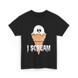 I Scream Ice Cream Halloween T-Shirt - Black