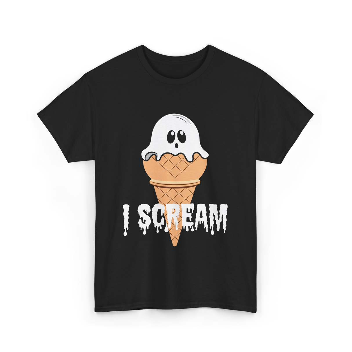 I Scream Ice Cream Halloween T-Shirt - Black