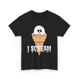 I Scream Ice Cream Halloween T-Shirt - Black