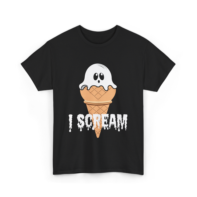 I Scream Ice Cream Halloween T-Shirt - Black