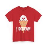 I Scream Ice Cream Halloween T-Shirt - Red