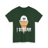 I Scream Ice Cream Halloween T-Shirt - Forest Green