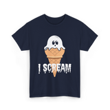 I Scream Ice Cream Halloween T-Shirt - Navy