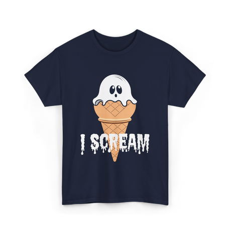 I Scream Ice Cream Halloween T-Shirt - Navy