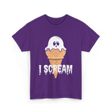 I Scream Ice Cream Halloween T-Shirt - Purple