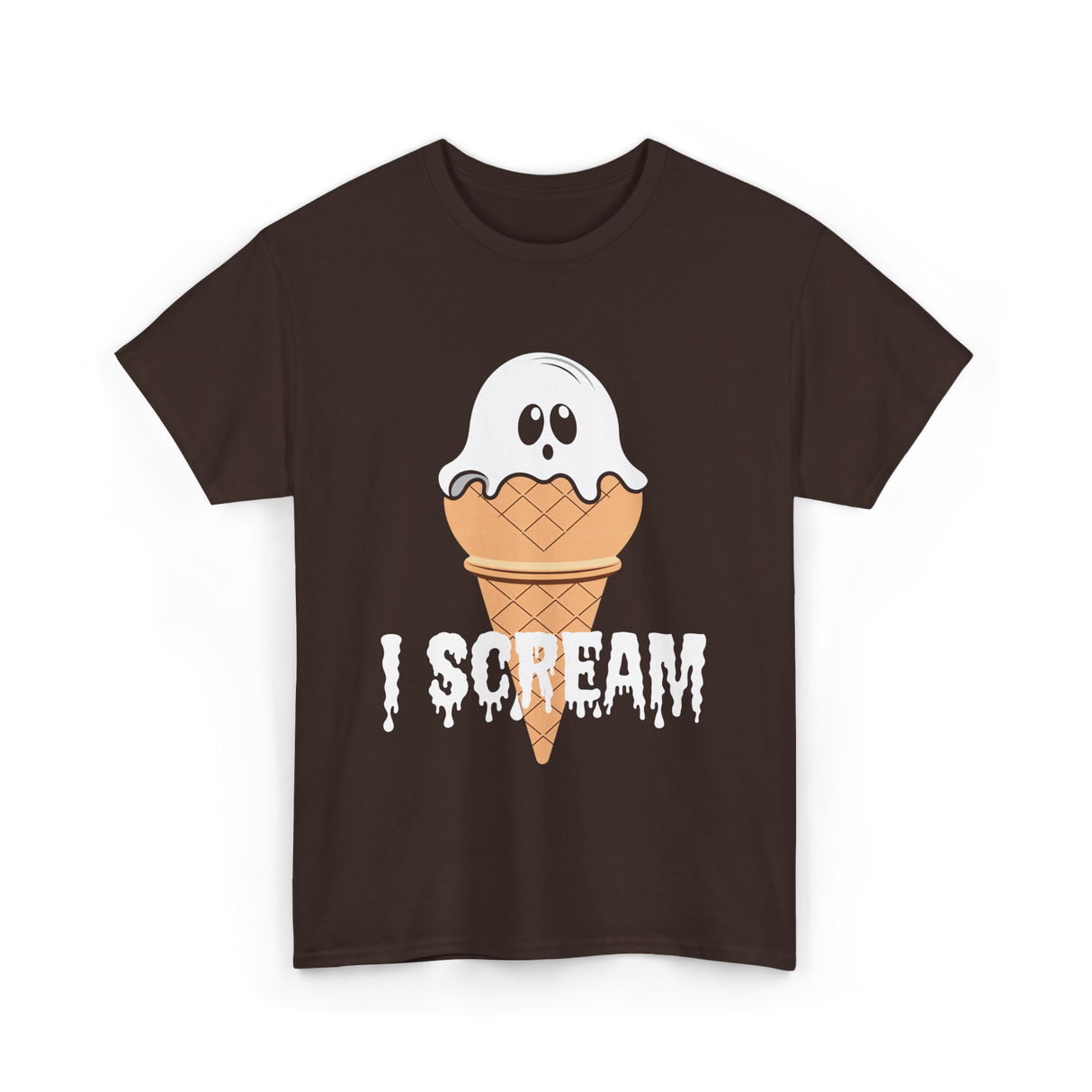 I Scream Ice Cream Halloween T-Shirt - Dark Chocolate