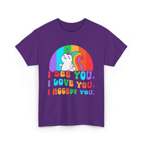 I See You Love You Acceptance Pride T-Shirt - Purple