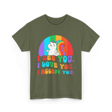 I See You Love You Acceptance Pride T-Shirt - Military Green