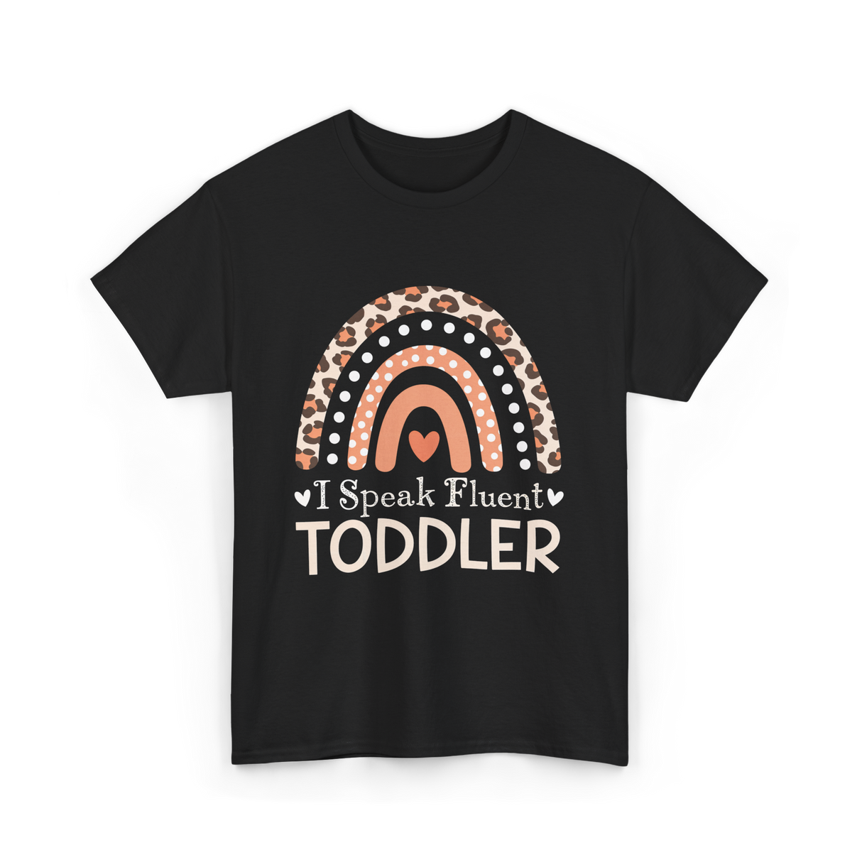 I Speak Fluent Toddler Rainbow T-Shirt - Black