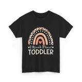 I Speak Fluent Toddler Rainbow T-Shirt - Black