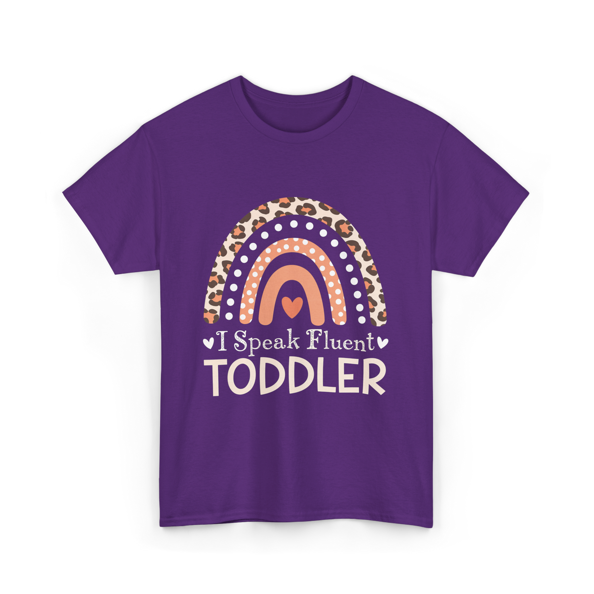 I Speak Fluent Toddler Rainbow T-Shirt - Purple