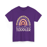 I Speak Fluent Toddler Rainbow T-Shirt - Purple