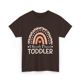 I Speak Fluent Toddler Rainbow T-Shirt - Dark Chocolate