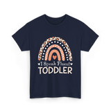 I Speak Fluent Toddler Rainbow T-Shirt - Navy