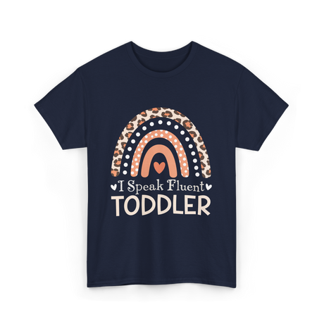 I Speak Fluent Toddler Rainbow T-Shirt - Navy