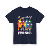 I Support My LGBT Friends LGBTQ T-Shirt - Navy