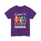 I Support My LGBT Friends LGBTQ T-Shirt - Purple