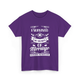 I Survived 50 Years Marriage Anniversary T-Shirt - Purple