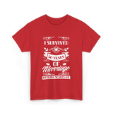 I Survived 50 Years Marriage Anniversary T-Shirt - Red