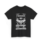 I Survived 50 Years Marriage Anniversary T-Shirt - Black