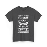 I Survived 50 Years Marriage Anniversary T-Shirt - Dark Heather