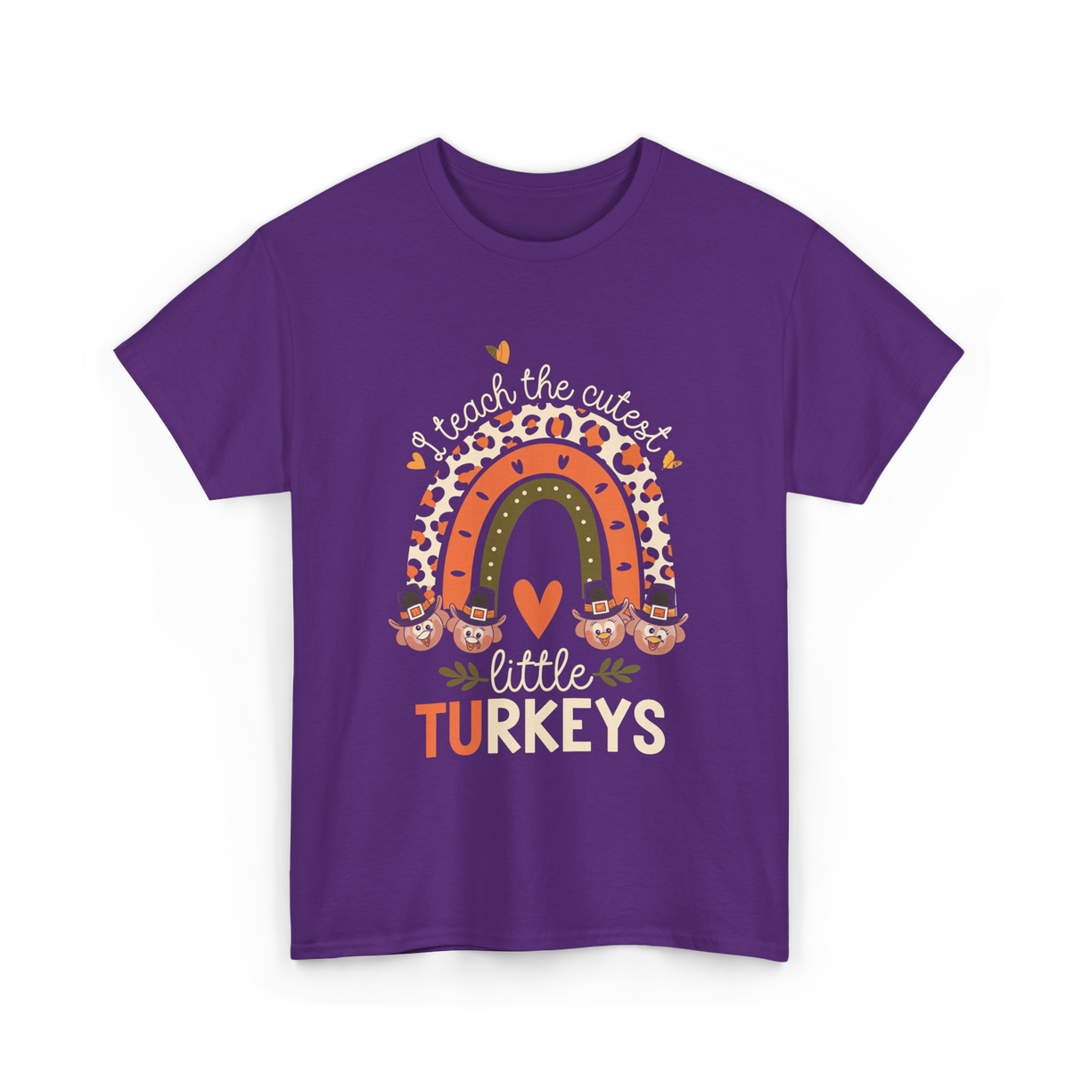 I Teach Little Turkeys Thanksgiving T-Shirt - Purple