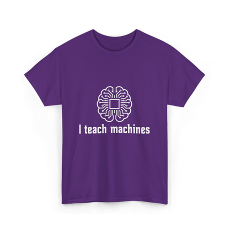 I Teach Machines AI T-Shirt - Purple