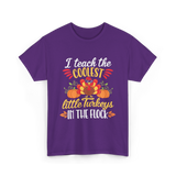 I Teach the Coolest Turkeys Teaching T-Shirt - Purple