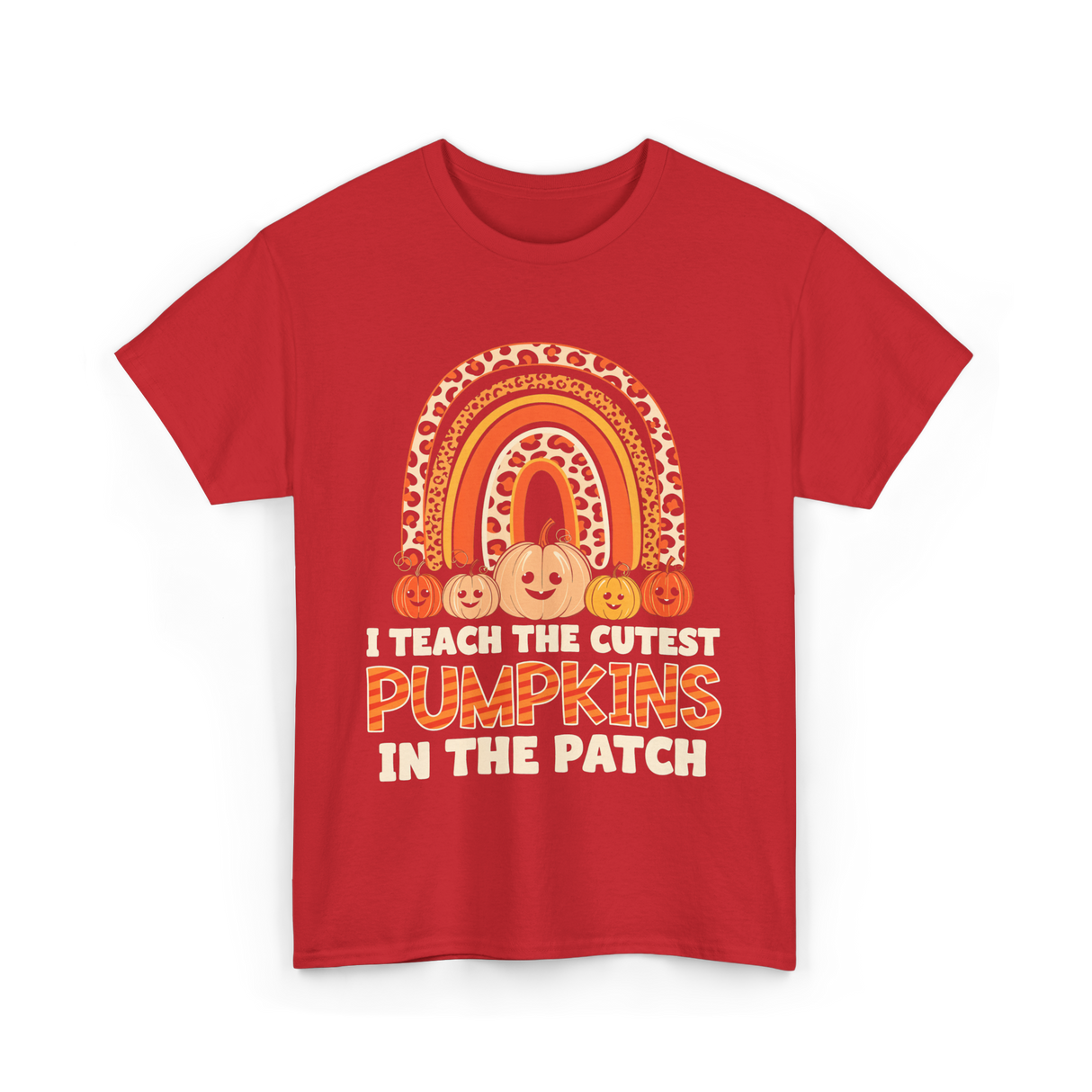 I Teach The Cutest Pumpkins Fall T-Shirt - Red