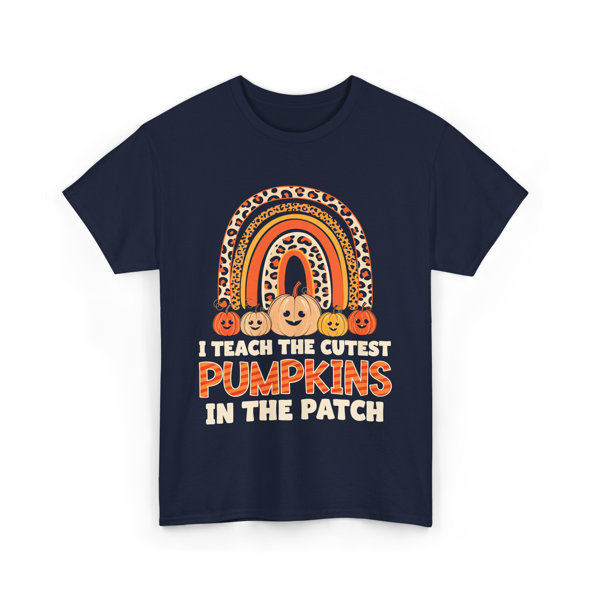 I Teach The Cutest Pumpkins Fall T-Shirt - Navy